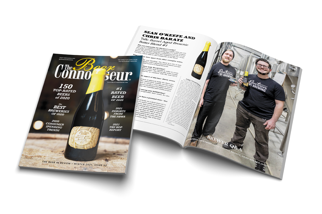 The Beer Connoisseur Issue 52 Front Cover and Brewer Q&A Interior Spread