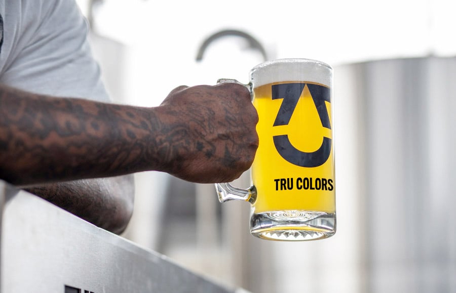 A tankard of TRU Colors beer