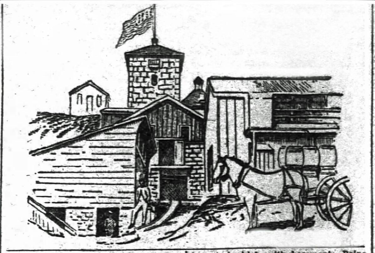 albion brewery historical drawing