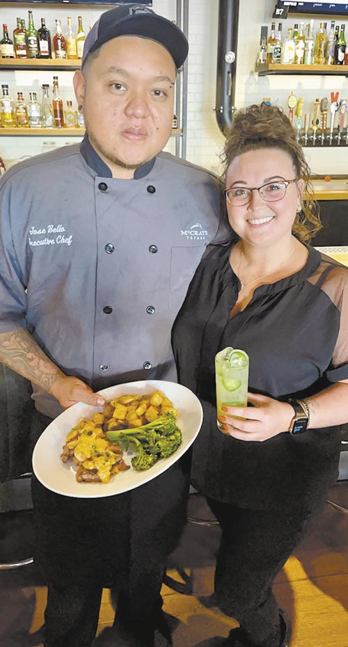 Left to right: McCray's Tavern Head Chef Jose Bello and Events and Beverage Manager Nicole Swofford