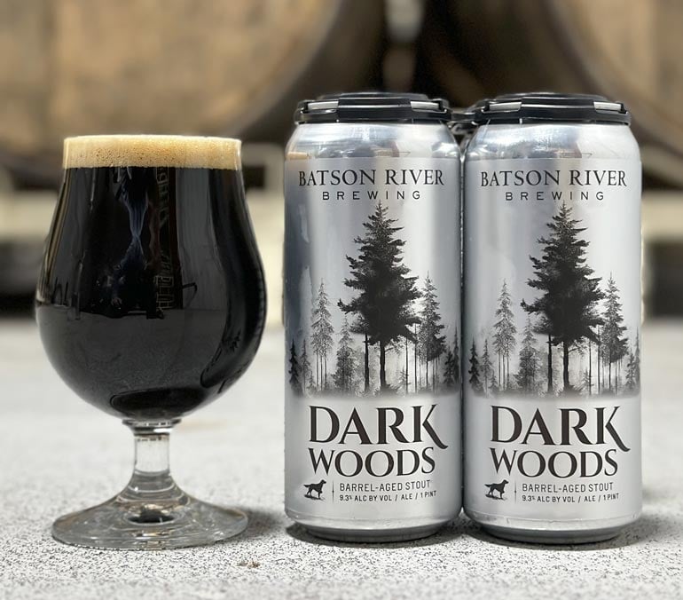 Dark Woods Barrel-Aged Stout by Batson River Brewing & Distilling