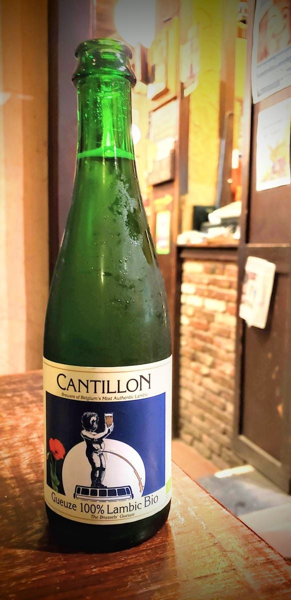 Brasserie Cantillon​ beer on a counter