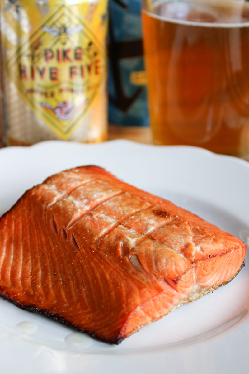Pike Brewing Hive Five Paired With Teriyaki Salmon